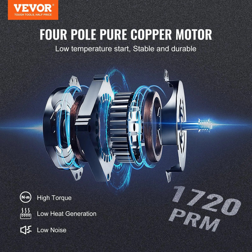 VEVOR 1/5 HP Single Stage Vacuum Pump, 3.5 CFM, 120V AC Air Conditioning Conditioner Vacuum Pump, 1/4