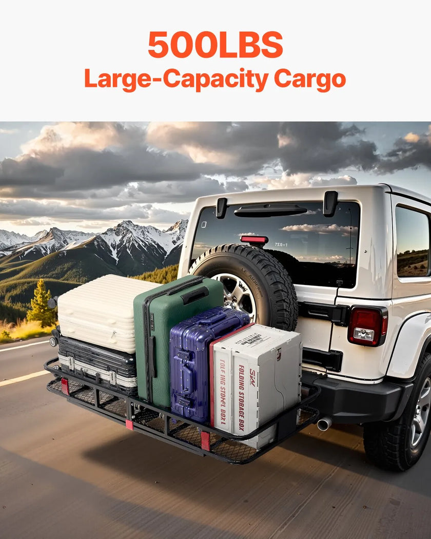 VEVOR 500 lbs Hitch Cargo Carrier Folding Hitch Cargo Carrier with Stabilizer