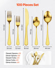 VEVOR 100-Piece Silverware Set Stainless Steel Cutlery Flatware Utensils for 20