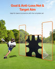 VEVOR 12x9 ft 3-IN-1 Lacrosse Goal Net with Backstop Target Rebounder Equipment