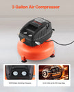 VEVOR 3 Gallon Air Compressor 1/3HP 0.54CFM@90PSI & 100PSI Max Working Pressure