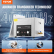 VEVOR 15L Ultrasonic Cleaner with Digital Timer&Heater Professional Ultrasonic Cleaner 40kHz Advanced Ultrasonic Cleaner 110V for Wrench Screwdriver Repairing Tools Industrial Parts Mental Cleaning