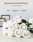 VEVOR 120 Pcs White Roses Artificial Flowers Realistic Bouquet Xmas Home Decor