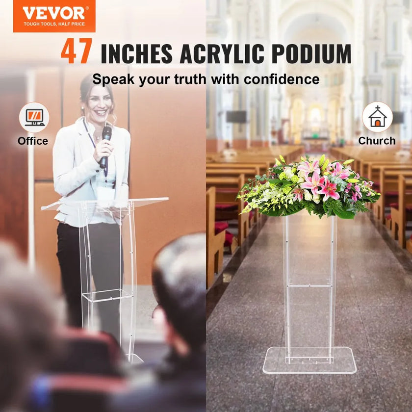 VEVOR Acrylic Podium, 47