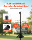 VEVOR 92 Inch Bird Feeding Station 4 Hook Wild Bird Feeder Stand Pole