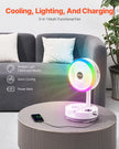 VEVOR 10 inch Foldable Rechargeable Oscillating Fan 3 in 1 Remote 9 Speeds