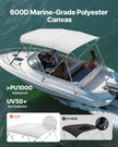 VEVOR 4 Bow Boat Bimini Tops 8'Lx(91