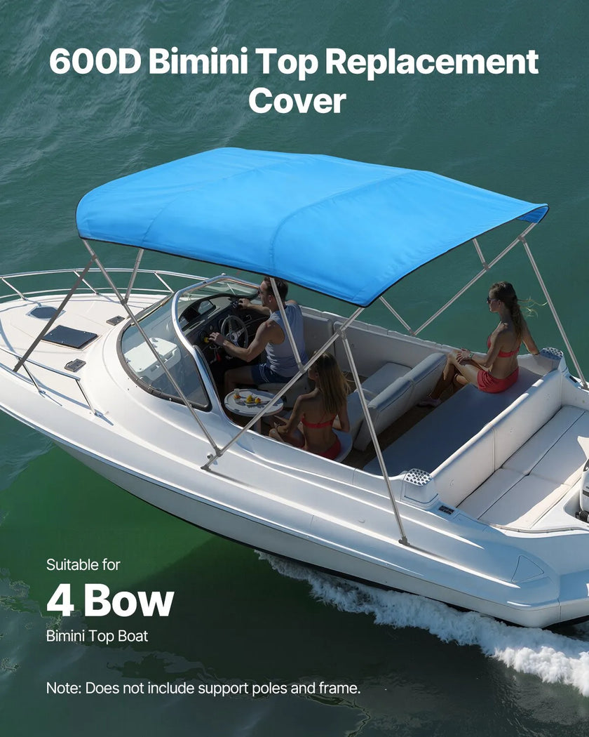 VEVOR 4 Bow Boat Bimini Tops 96