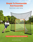VEVOR 12x9 ft Hockey Lacrosse Goal Backstop with Extended Coverage Training Net