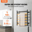 VEVOR 6 Bars Towel Warmer Rack Wall Mounted Heated Towel Rack for Bathroom Black
