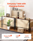 VEVOR Narrow Console Sofa Table Couch Table 2 Pieces for Entryway & Living Room