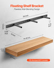 VEVOR 1 Pack Shelf Bracket 34 inch / 863.6 mm Heavy Duty Floating Shelf Bracket