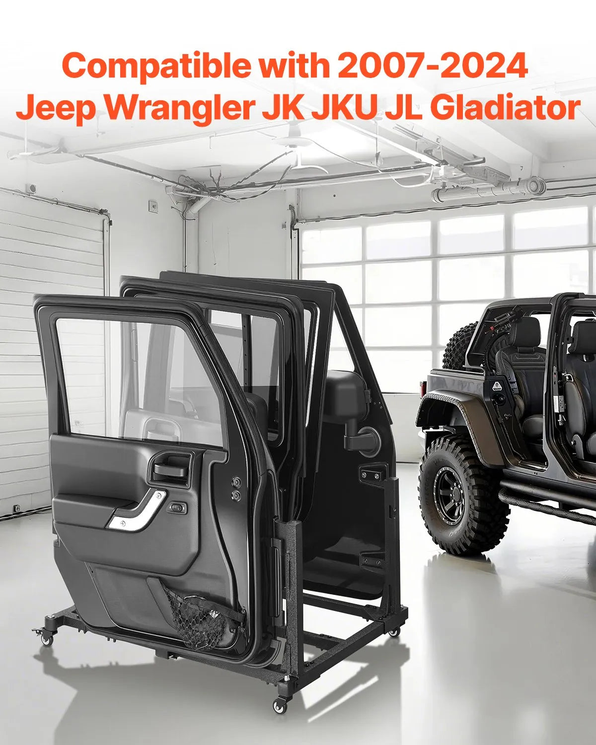 VEVOR 4 Doors Jeep Door Storage Cart for Jeep Wrangler JK JKU JL Gladiator