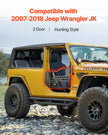 VEVOR 2-Door Jeep Tube Doors Jeep Tubular Door for 2007-2018 Jeep Wrangler JK