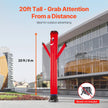 VEVOR 20FT Inflatable Advertising Air Wind Tube Wavy Man Dancer (NO Blower)