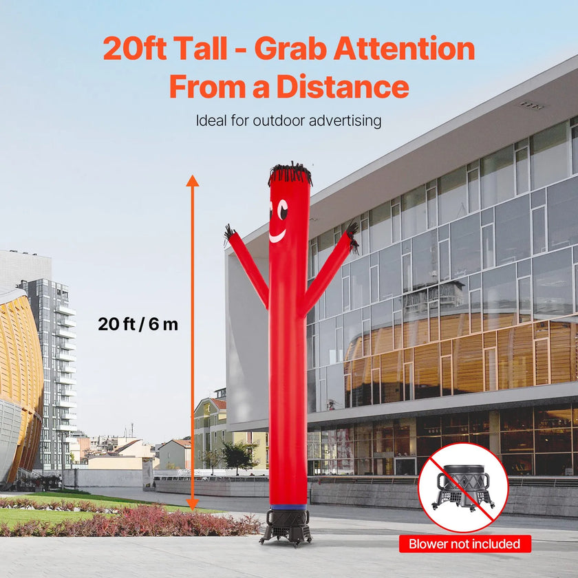 VEVOR 20FT Inflatable Advertising Air Wind Tube Wavy Man Dancer (NO Blower)