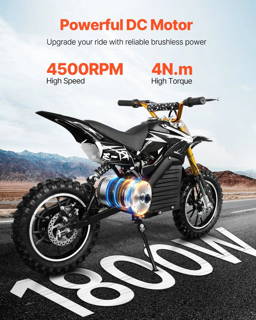 VEVOR 1800W Electric Brushless DC Motor Kit 48V 4500rpm with Speed Controller