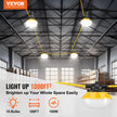 VEVOR 100FT Construction String Lights 100W 10000LM Connectable Waterproof