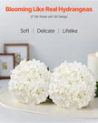 VEVOR 205 Pcs Artificial Silk Hydrangea Flowers 9.8 In Bouquet Arrangement White