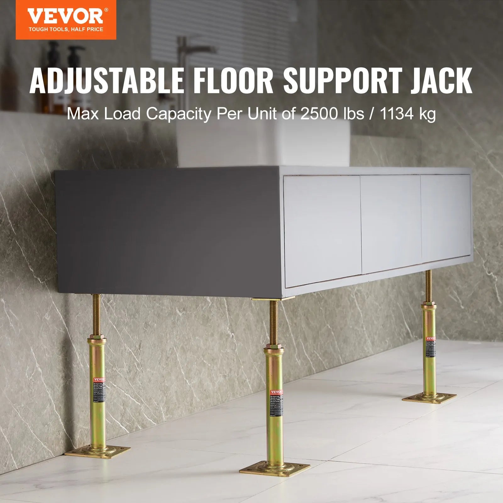 VEVOR 4PCS Adjustable Floor Jack Post House Floor Leveling Lift 11.6