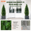 VEVOR 2 Pack 4' Artificial Cedar Topiary Tree Faux Plant UV Decor In/Outdoor