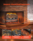 VEVOR 23 Inch Electric Fireplace Log Heater with Crackling Sound Timer Remote