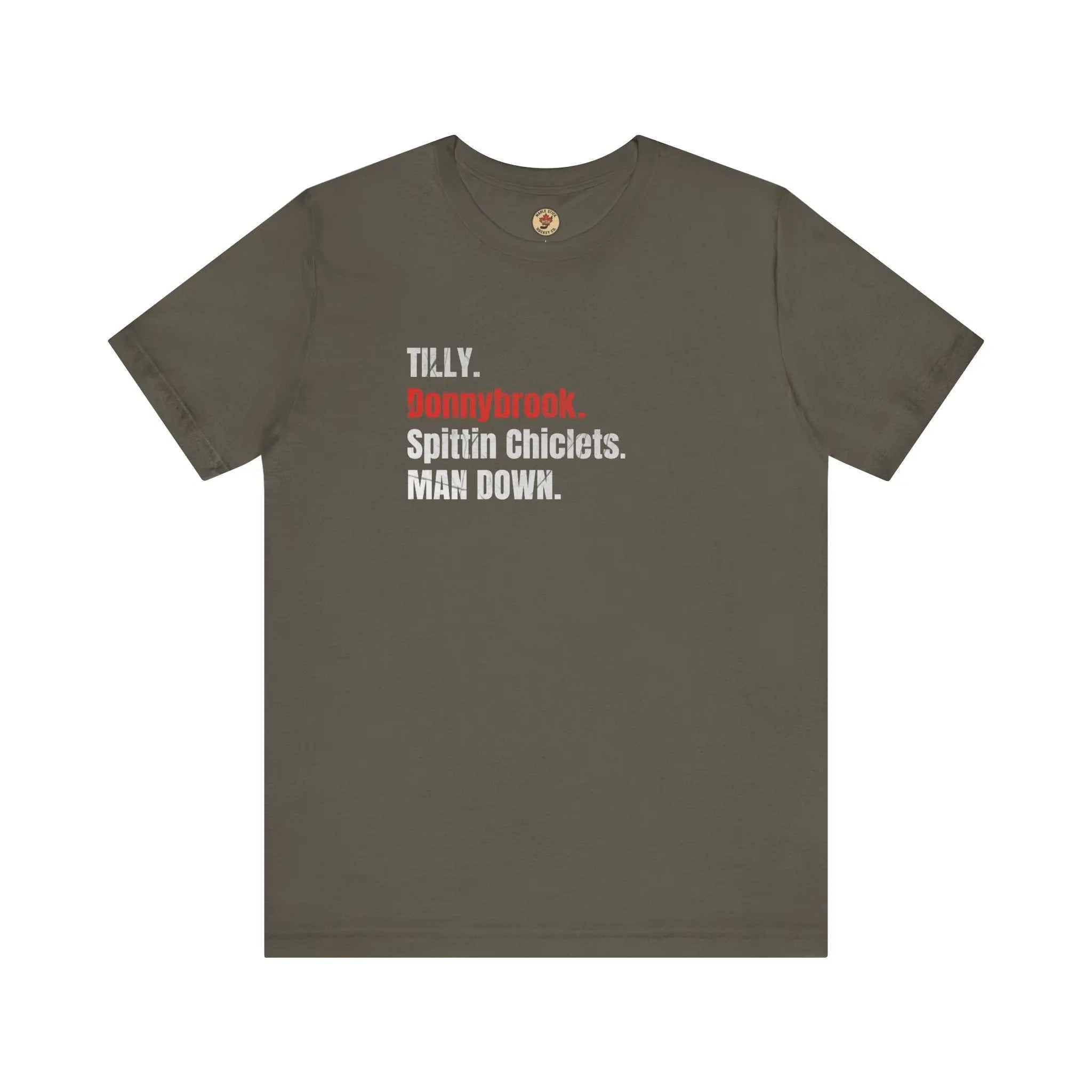Tilly Donnybrook Spittin Chicklets Man Down T-Shirt - Hockey Fight - Maple Stick Hockey Co. - True Fan