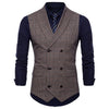 Men's Slim Fit Business Waistcoat – Double Breasted Suit Vest