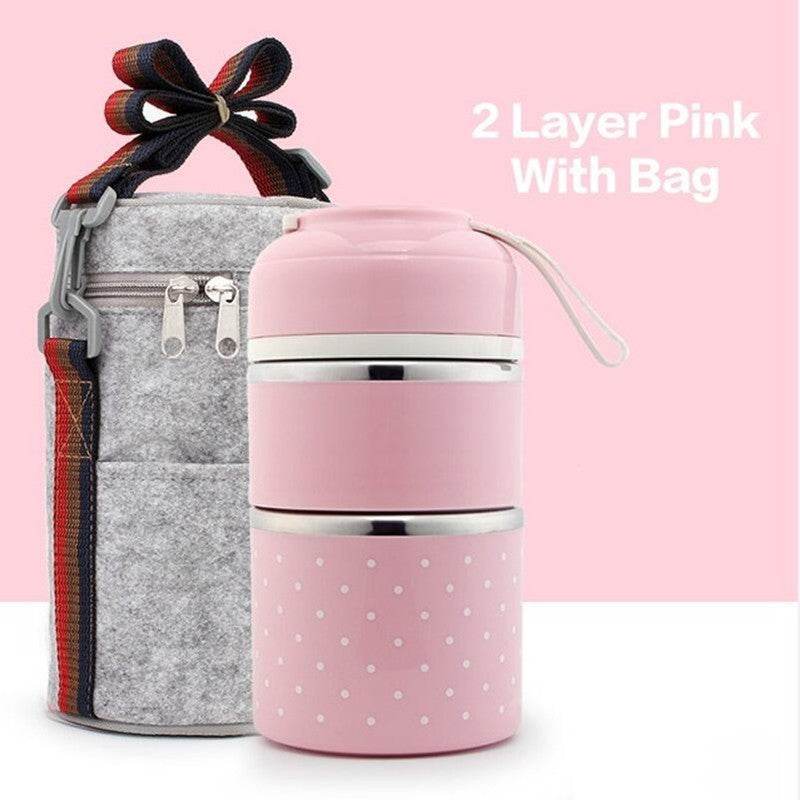 Japanese-Inspired Compartment Lunch Box – Stainless Steel, 1–3 Layer