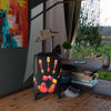 Colorful Handprint Suitcase — Neon Palm Print Carry-On Luggage