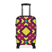 Colorful Geometric Carry-On Suitcase — Vibrant Kaleidoscope Travel Luggage