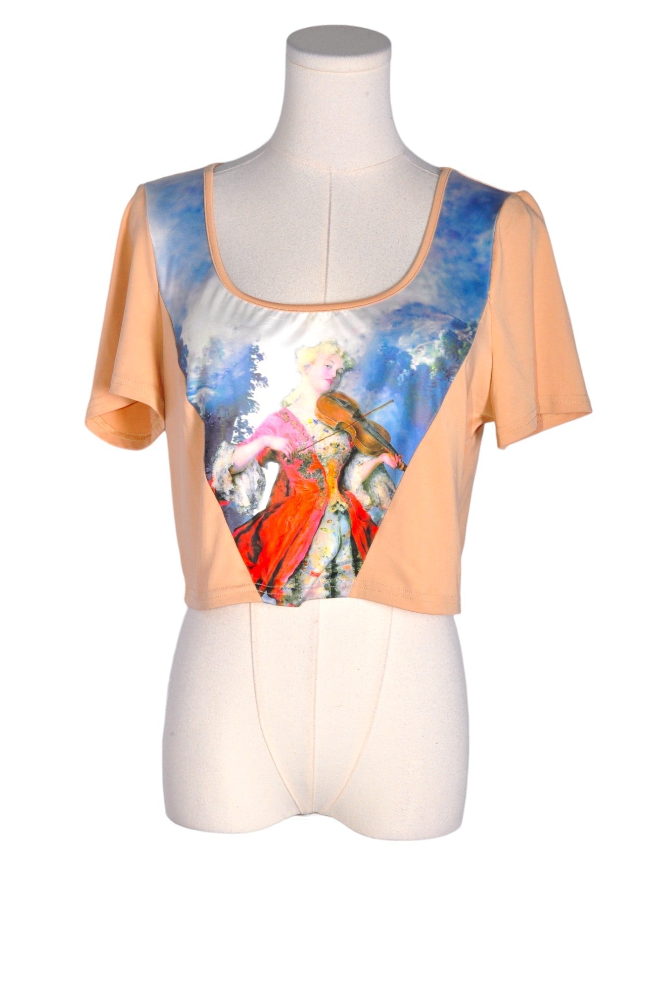 SHEIN Women Crop Tops Regular fit in Beige - XL