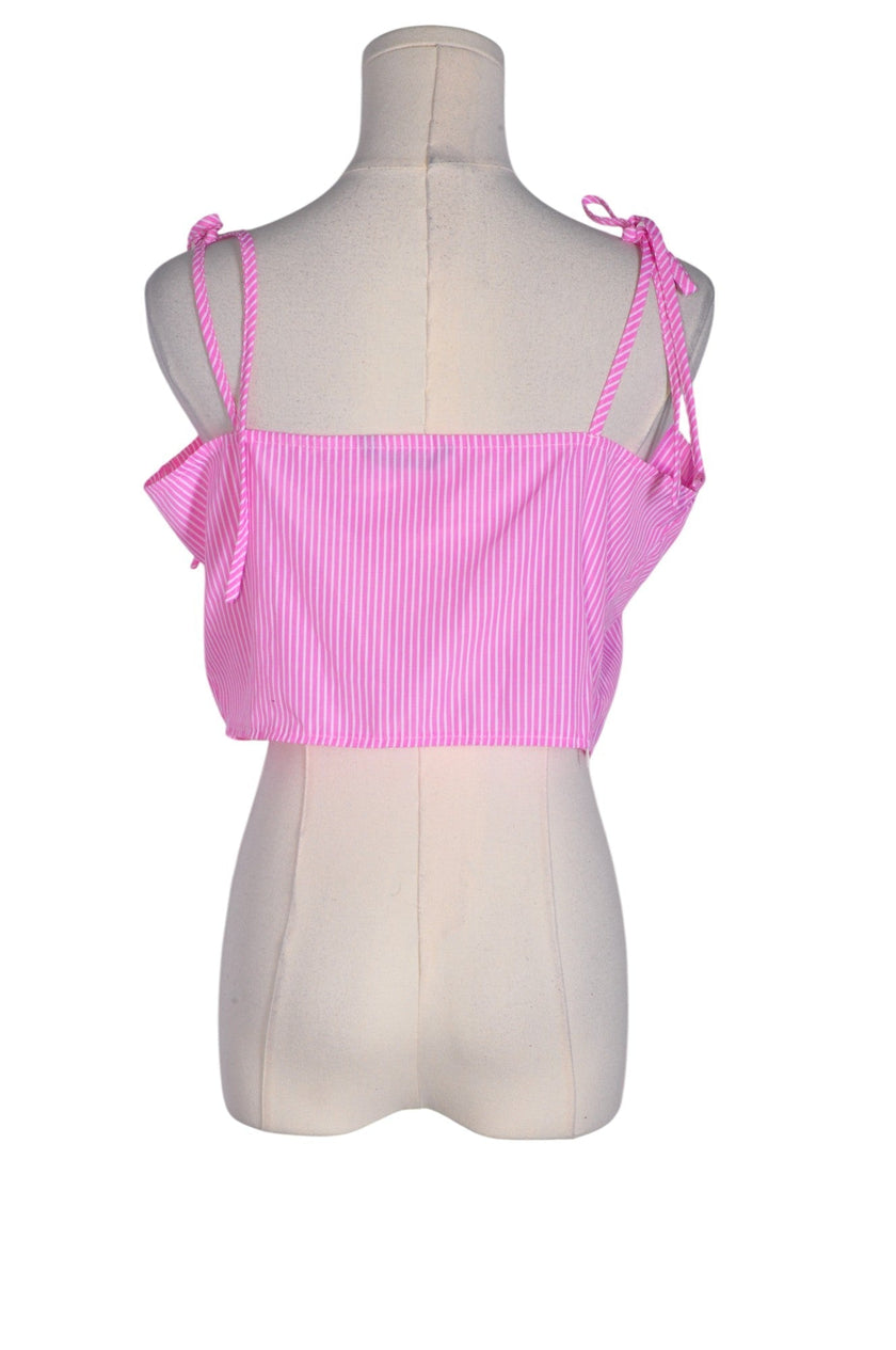 SHEIN Women Crop Tops Regular fit in Pink - L