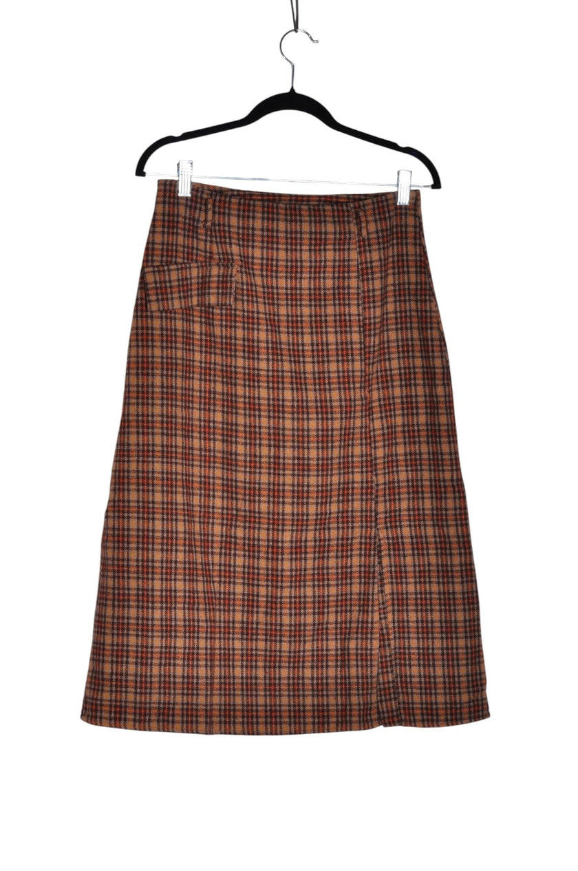 UNBRANDED Women A-Line Skirts Regular fit in Brown - M