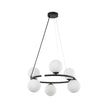 ANABELLE Scandinavian PendANABELLE 6-Light Scandinavian Globe Chandelier for Dining Room & Modern Interiorsant Light 6