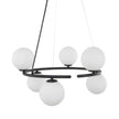 ANABELLE Scandinavian PendANABELLE 6-Light Scandinavian Globe Chandelier for Dining Room & Modern Interiorsant Light 6