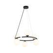 ANABELLE Scandinavian PendANABELLE 6-Light Scandinavian Globe Chandelier for Dining Room & Modern Interiorsant Light 6