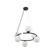 ANABELLE Scandinavian PendANABELLE 6-Light Scandinavian Globe Chandelier for Dining Room & Modern Interiorsant Light 6