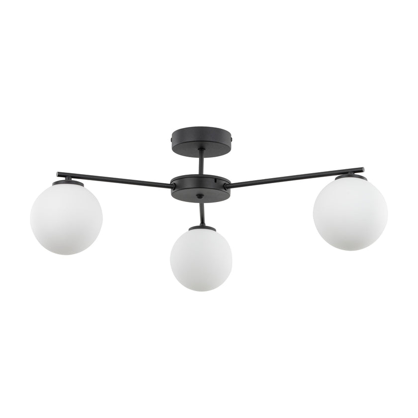 ELTON Black Scandinavian Ceiling Light for Living Room, Bedroom & Hallway