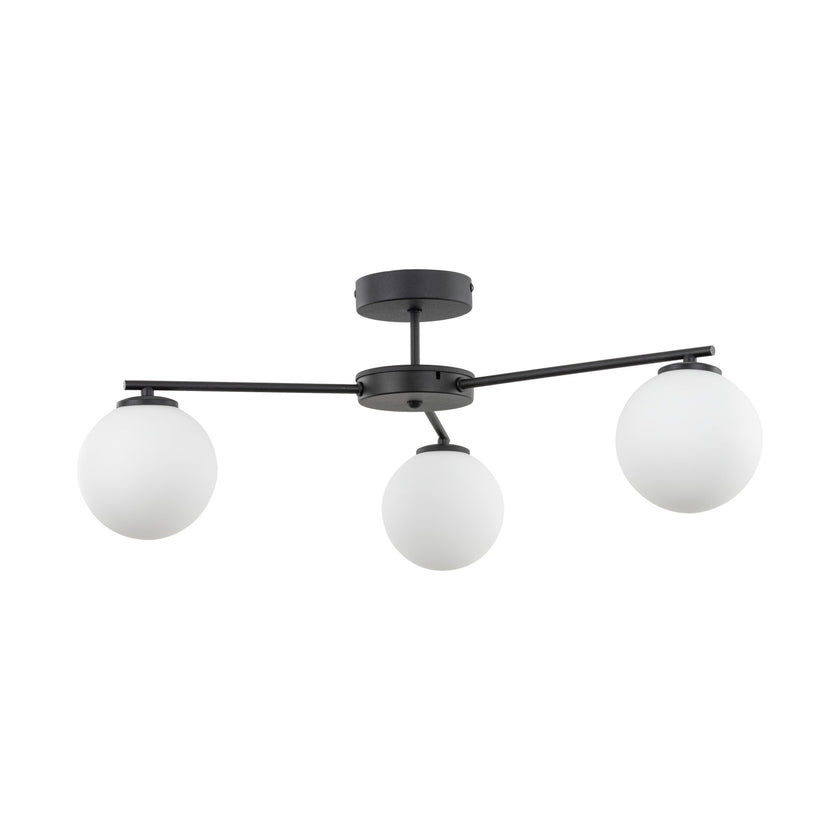 ELTON Black Scandinavian Ceiling Light for Living Room, Bedroom & Hallway