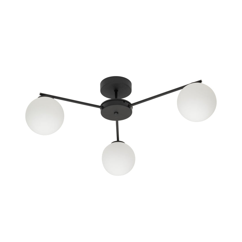 ELTON Black Scandinavian Ceiling Light for Living Room, Bedroom & Hallway