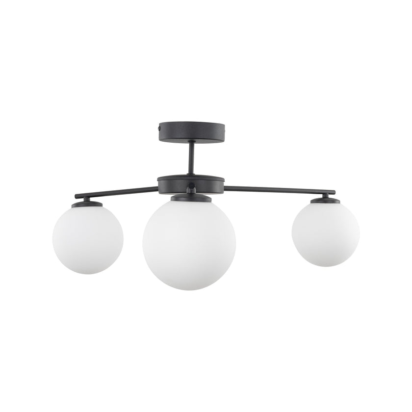 ELTON Black Scandinavian Ceiling Light for Living Room, Bedroom & Hallway