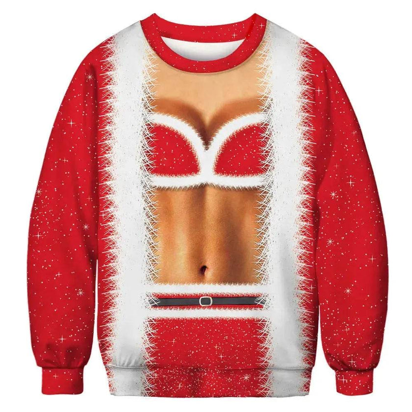 Printed Funny Christmas sweatshirt for couple