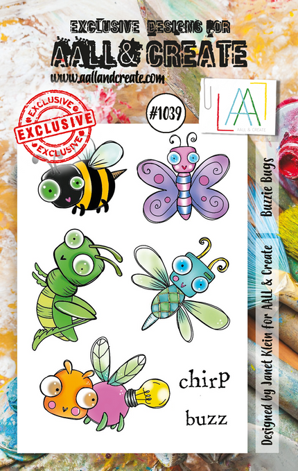 AALL and Create  A7 Stamp Set - 1039 - Buzzie Bugs