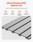 VEVOR 8 x 4 ft Slat Wall Paneling PVC Grey Garage Slatwall with Accessories