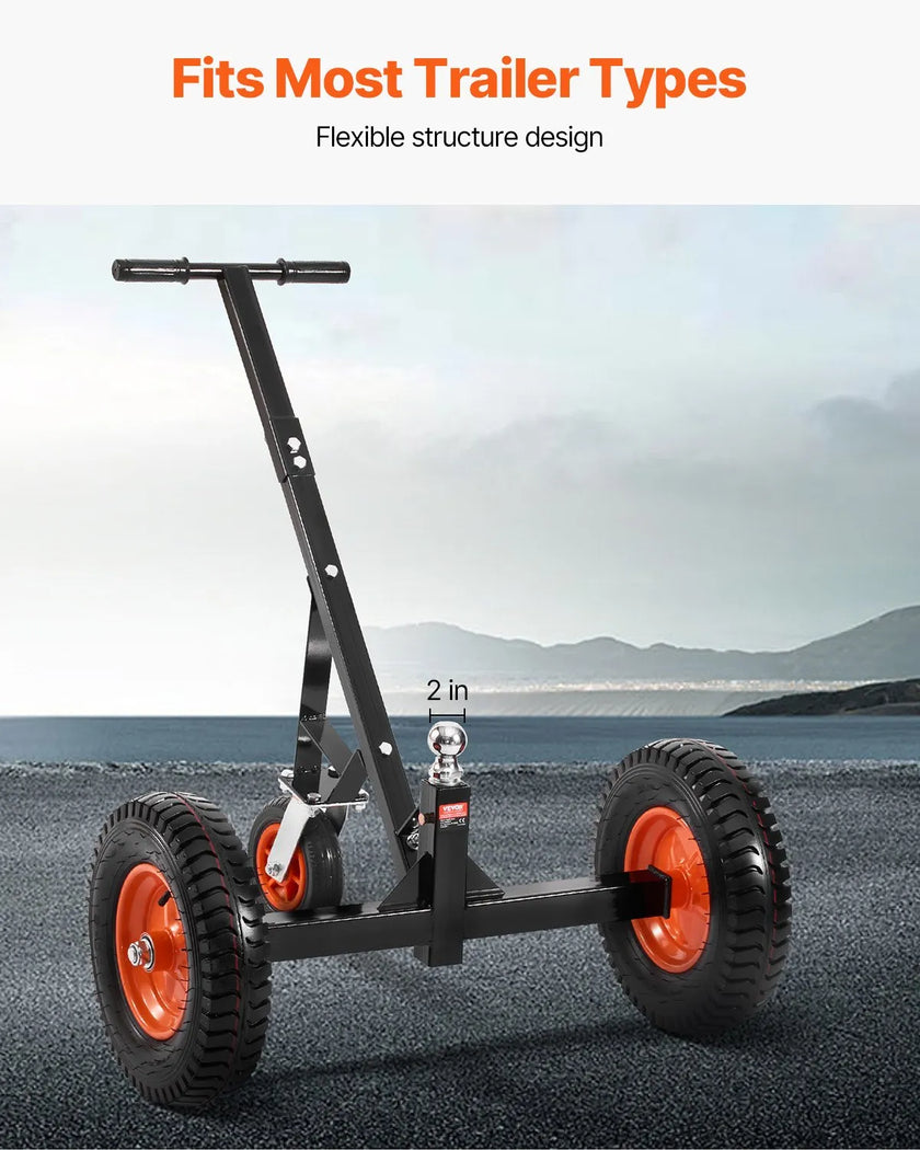 1200lbs Trailer Dolly 18 and 22 in Adjustable Height 2 in Ball 15.2 in Tires