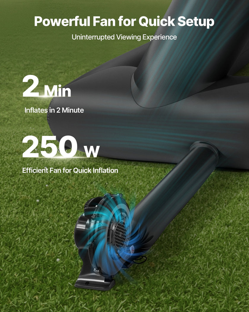 VEVOR 18 ft Inflatable Movie Screen 16:9 600D Movie Projection with Portable Bag