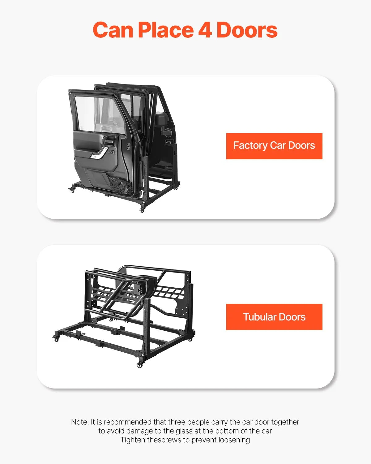 VEVOR 4 Doors Jeep Door Storage Cart for Jeep Wrangler JK JKU JL Gladiator