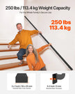 VEVOR 15ft Wall Mounted Stair Handrail Black Aluminum 250lbs Load Capacity
