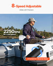 VEVOR 86lb 24V Thrust Electric Trolling Motor Saltwater Trolling Boat Engine